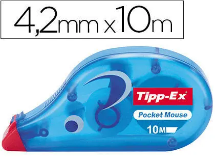 Corrector Tipp-Ex Cinta Pocket Mouse 4,2 mm X 10 M