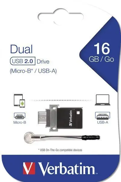Memoria Verbatim 16 Gb Usb Dual Drive