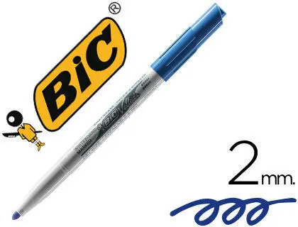 Rotulador Bic Velleda para Pizarra Azul-Punta Red Onda 2Mm