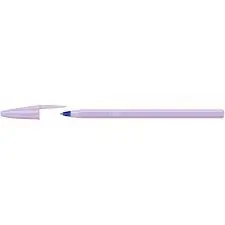 Bic Cristal Pastel Lila Trazo Azul