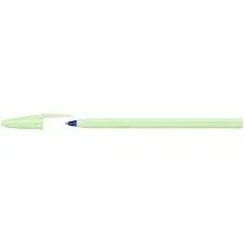 Bic Cristal Pastel Verde Trazo Azul