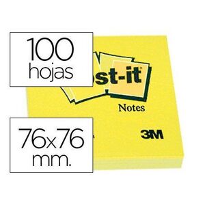 BLOC DE NOTAS POST-IT 76X76MM CON 100 HOJAS