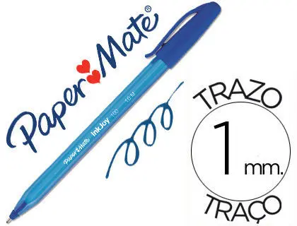 Boligrafo Paper Mate Inkjoy 100 Punta Media Trazo Azul
