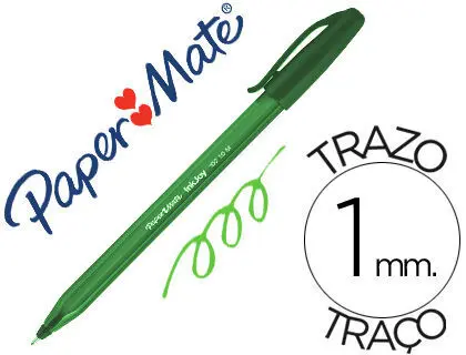 Boligrafo Paper Mate Inkjoy 100 Punta Media Trazo Verde