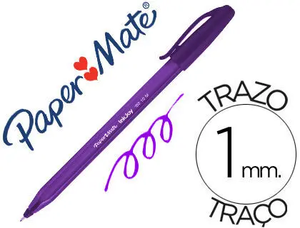 Boligrafo Paper Mate Inkjoy 100 Punta Media Trazo Morado