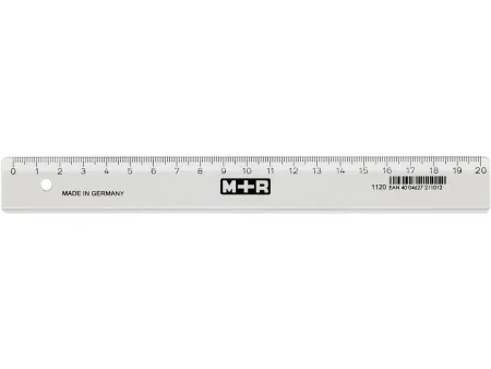 Regla Mor 20 cm Plastico Transparente
