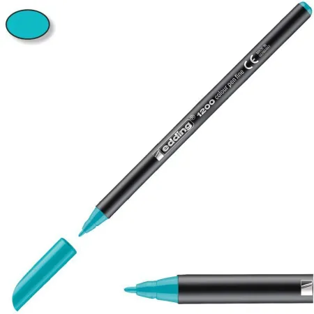 Rotulador Edding Punta Fibra 1200 Azul Turquesa N 14 -Punta Redonda 0 5 mm