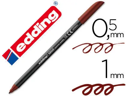 Rotulador Edding Punta Fibra 1200 Marron N 28 -Punta Redonda 0 5 mm