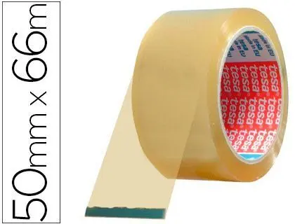 Cinta Adhesiva Tesa Pp Transparente 66 Mt X 50 mm para Embalaje