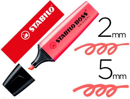 Rotulador Stabilo Boss Fluorescente 70 Rojo