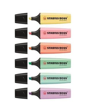 ROTULADOR STABILO BOSS PASTEL ESTUCHE DE 6 UNIDADES
