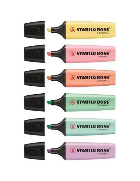 Rotulador Stabilo Boss Pastel Estuche de 6 Unidades