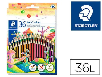 Lapices de Colores Staedtler Wopex Ecologico 36 Colores en Caja de Carton