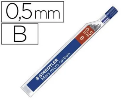 Minas Staedtler Mars 0,5 mm B Tubo con 12 Unidades