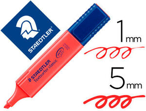 MARCADOR FLUORESCENTE STAEDTLER TEXTSURFER CLASSIC ROJO