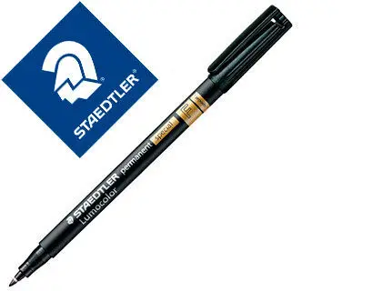 Rotulador Staedtler de Retroproyeccion Punta de Fibra Permanente Especial Punta Fina - Negro