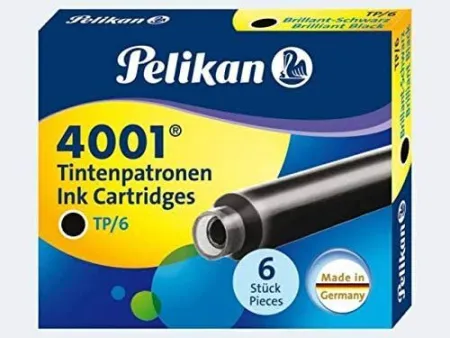Tinta para Plumas Pelikan Negra -Caja 6 Cartuchos