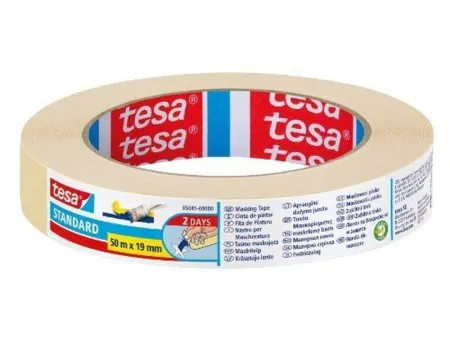 Cinta Adhesiva Tesa para Pintor 50 Mt X 19 mm