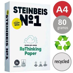 PAPEL RECICLADO 500H A4 80G STEINBEIS