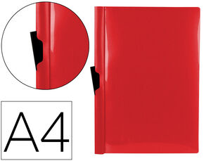 CARPETA BEAUTONE DOSSIER PINZA LATERAL POLIPROPILENO A4 ROJA 30 HOJAS PINZA DESLIZANTE