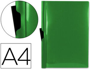 CARPETA BEAUTONE DOSSIER PINZA LATERAL POLIPROPILENO A4 VERDE -30 HOJAS -PINZA DESLIZANTE