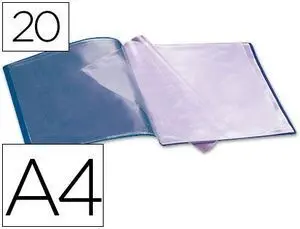 Carpeta Liderpapel Escaparate 20 Fundas A4 Azul