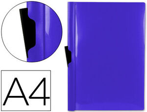 CARPETA BEAUTONE DOSSIER PINZA LATERAL POLIPROPILENO A4 AZUL -30 HOJAS -PINZA DESLIZANTE