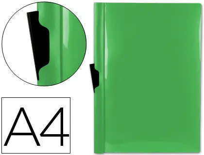 Carpeta Beautone Dossier Pinza Lateral Polipropileno A4 Verde Claro -30 Hojas -Pinza Deslizante