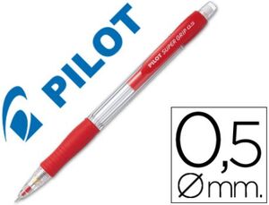 PORTAMINAS PILOT SUPERGRIP 0,5 MM SUJECION DE CAUCHO ROJO