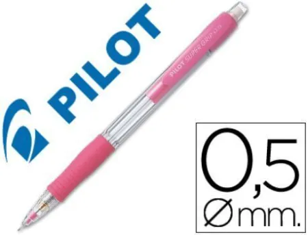Portaminas Pilot Supergrip 0,5 mm Sujecion de Caucho Rosa