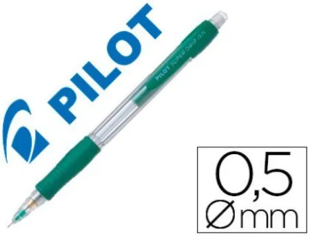 Portaminas Pilot Supergrip 0,5 mm Sujecion de Caucho Verde