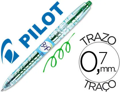 Boligrafo Pilot Ecológico Tinta Gel B2P Verde