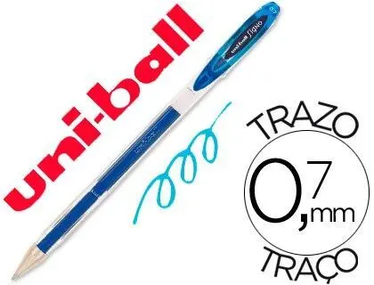 Boligrafo Uni-Ball Gel 0,7 mm Signo Azul Claro