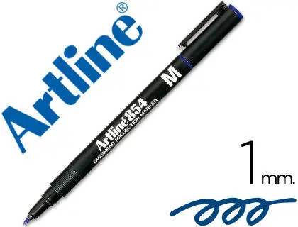 Rotulador Artline Retroproyeccion Punta Fibra Permanente Azul