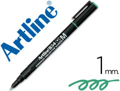 Rotulador Artline Retroproyeccion Punta Fibra Permanente Verde
