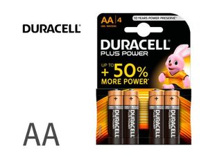 PILA DURACELL ALCALINA PLUS AA BLISTER CON 4 UNIDADES