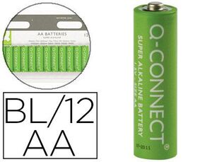 PILA Q-CONNECT ALCALINA AA BLISTER CON 12 UNIDADES