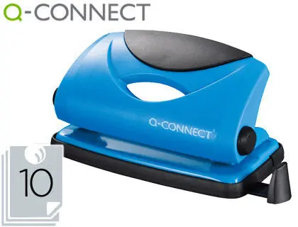 Taladrador Q-Connect Azul Capacidad 10 Hojas