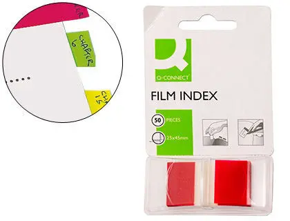 Banderitas Separadoras Q Connect Rojas Dispensador de 50