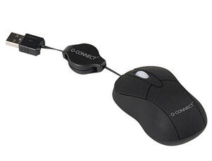 RATÓN Q-CONNECT MINI OPTICO 800 DPI RETRACTIL USB