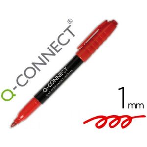 ROTULADOR Q-CONNECT PARA CD/DVD PUNTA FIBRA PERMANENTE ROJO