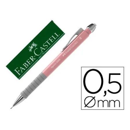 Portaminas Faber Castell 0. 5 mm Apollo Retractil Color Rosa Claro