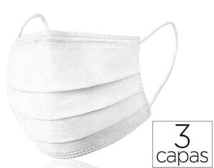 MASCARILLA FACILA PROTECCION HIGIÉNICA DESECHABLE 3 CAPAS FILTRACIÓN 95% BLANCA