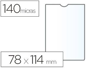 CAJA 100 FUNDA PORTADOCUMENTO ESSELTE PLASTICO TRANSPARENTE 140 MICRAS TAMAÑO 78X114 MM.