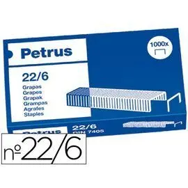 Grapas Petrus Nº 22/6 Caja de 1000 Unidades