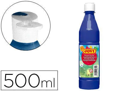 Tempera Liquida Jovi Escolar 500 Ml Azul Ultramar