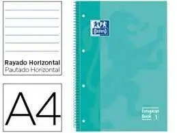 Libreta Oxford European 1 Lineas Menta A4