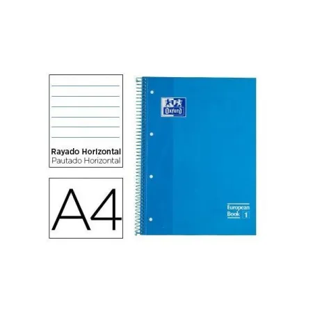 Libreta Oxford European 1 Rayas Color Turquesa