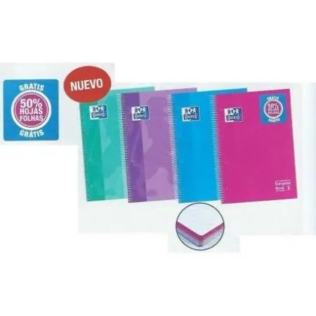 Libreta Oxford European 5 Cuadros Colores Pastel
