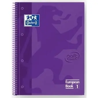 Libreta Oxford Cuadros Soft Touch Lila